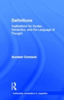 Hardcover Definitions: Implications for Syntax, Semantics, and the Language of Thought Book