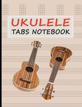 Paperback Ukulele Tabs Notebook: Blank Tablature for Composing Ukulele Music - Bone Book