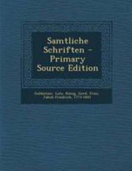 Paperback Samtliche Schriften - Primary Source Edition [German] Book