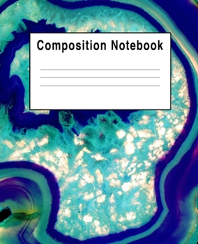 Paperback Composition Notebook: Blue Stone Rock Agate Book