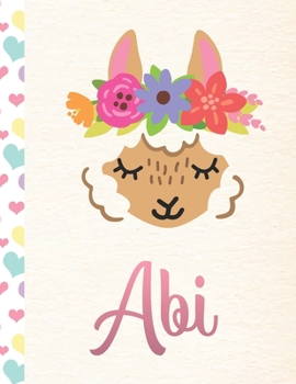 Paperback Abi: 2020. Personalized Weekly Llama Planner For Girls. 8.5x11 Week Per Page 2020 Planner/Diary With Pink Name Book