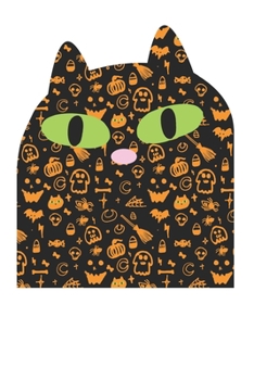 Paperback Cute Halloween Cat Design 120 Page Notebook Lined Journal for Black Cat Lovers Book