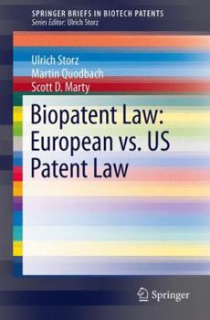 Paperback Biopatent Law: European vs. Us Patent Law Book