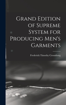 Hardcover Grand Edition of Supreme System for Producing Men's Garments Book