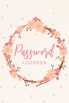 Password Logbook: Vault Keeper, Username & Website, Cherry Bloom Design