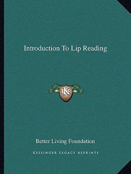 Paperback Introduction To Lip Reading Book