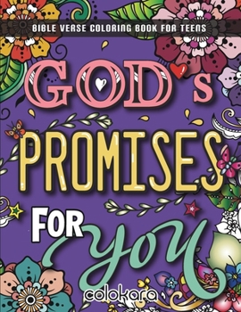 Paperback God's Promises for You: A Bible Verse Coloring Book with Relaxation for Teens, Young Adult [Large Print] Book