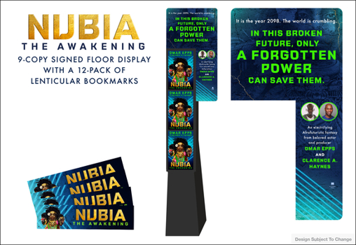Hardcover Nubia: the Awakening SIGNED 9-Copy Solid Floor Display with Lenticular Bookmarks Book
