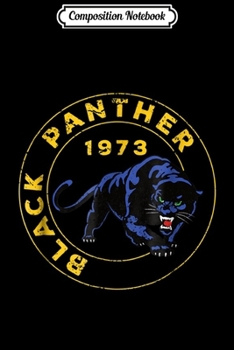 Composition Notebook: Mens Vintage Mens Black Panther Stamp Retro Print 70s Journal/Notebook Blank Lined Ruled 6x9 100 Pages