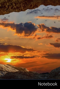 Notebook: Landscape,  Cave,  Rock,  Sunset themed Notebook / Journal / Diary / Composition book / Daily Planner / Sketchbook - 6 x 9 inches (15,24 x 22,86 cm), 150 pages, glossy finish.