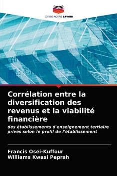 Paperback Corrélation entre la diversification des revenus et la viabilité financière [French] Book