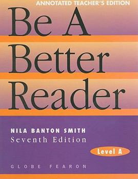 Paperback Be a Better Reader, Level A Book