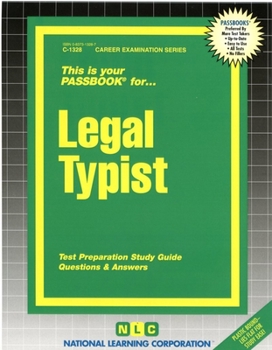 Spiral-bound Legal Typist: Passbooks Study Guide Book