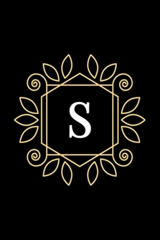 S: monogram initial Letter S - Personalized Initial Monogram Letter S  College Ruled Notebook - 6 x 9 inch Pocket Size: Cute Alphabet Vintage ...
