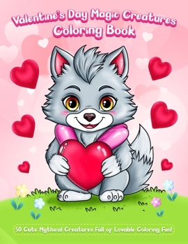 Paperback Valentine's Day Magic Creatures Coloring Book: 50 Cute Mythical Creatures Full of Lovable Coloring Fun! Book