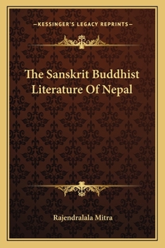 Paperback The Sanskrit Buddhist Literature Of Nepal Book