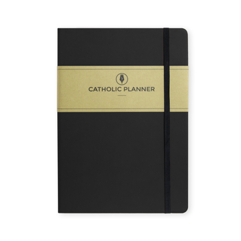 Leather Bound 2020 Catholic Planner: Black, Compact Book