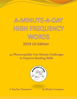 Paperback A-Minute-A-Day High Frequency Words 2019 US Edition: 40 Photocopiable One Minute Challenges to Improve Reading Skills. Book