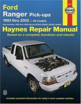Paperback Ford Ranger & Mazda (B-Series) Pick-Ups Automotive Repair Manual Book