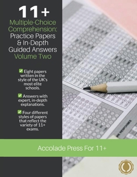 Paperback 11+ Multiple-Choice Comprehension: Practice Papers & In-Depth Guided Answers, Volume 2 Book