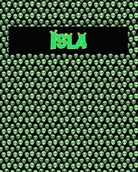 Paperback 120 Page Handwriting Practice Book with Green Alien Cover Isla: Primary Grades Handwriting Book