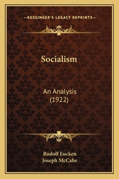 Paperback Socialism: An Analysis (1922) Book