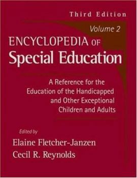 Paperback Encyclopedia of Special Education: A Reference for the Education of the Handicapped and Other Exceptional Children and Adults, Volume 2 Book