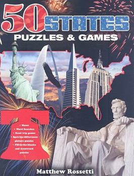 Paperback 50 States Puzzles & Games Book