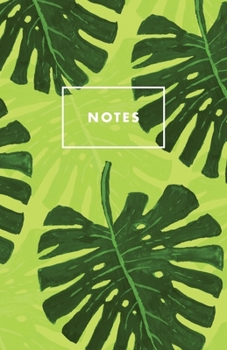 Notes: Green Monstera Tropical Palm Leaf Paperback Journal / Diary / Notebook with 100 Lined, Cream-colored Pages for Writing Notes and Hand-Painted ... Prime Floridian (Prime Floridian Notebooks)