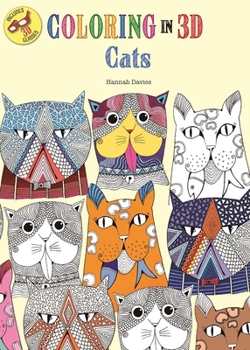 Paperback Coloring in 3D Cats Book