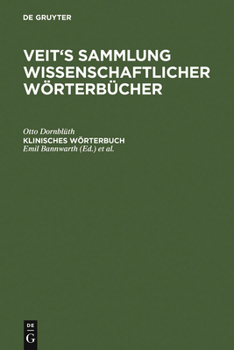 Hardcover Klinisches Wörterbuch: Die Kunstausdrücke Der Medizin [German] Book