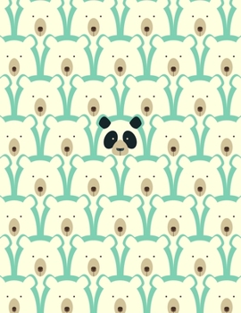 Paperback Graph Paper Notebook: Quad Ruled Graphing Paper, 200 Pages, Panda and Polar Bear (8.5x11) Book