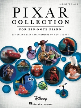 Paperback Pixar Collection: 32 Songs from Contemporary Animated Classics Arranged for Big-Note Piano with Lyrics Book