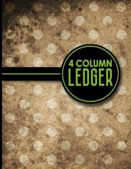 Paperback 4 Column Ledger: Accountant Notepad, Accounting Paper, Ledger Notebook, Vintage/Aged Cover, 8.5" x 11", 100 pages Book