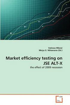 Paperback Market efficiency testing on JSE ALT-X Book