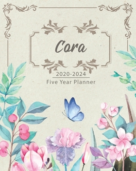 Paperback CORA 2020-2024 Five Year Planner: Monthly Planner 5 Years January - December 2020-2024 - Monthly View - Calendar Views - Habit Tracker - Sunday Start Book