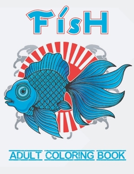 Paperback fish adult coloring book: Christmas fish coloring book for adult Book