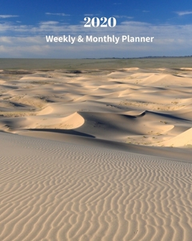 Paperback 2020 Weekly and Monthly Planner: Sunny Sky in the Dessert - Monthly Calendar with U.S./UK/ Canadian/Christian/Jewish/Muslim Holidays- Calendar in Revi Book