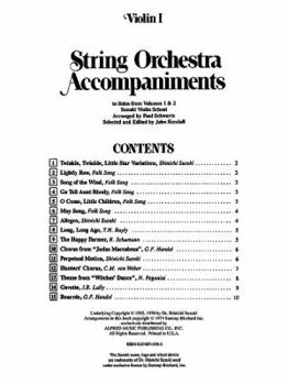 Paperback Violin I String Orchestra Accompaniments to Solos from Volumes 1 & 2 Book