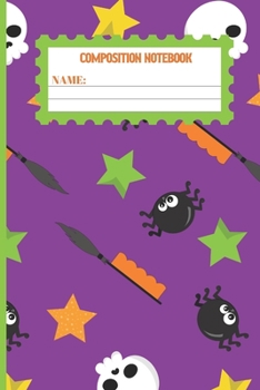 Paperback Composition Notebook: Halloween gifts for women, men, kids, adults and girls: cute & elegant Vivid Violet college ruled lined paper to write Book