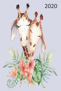 2020: Giraffe Diary, Planner, Organiser  - Week Per View - Gift for Partner