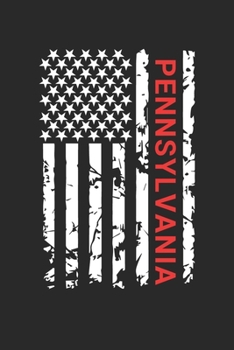 Pennslyvania: Pennslyvania Notebook Composition Cute White And Black USA Flag- Writing Journal Notebook To Take Notes For Students, Teachers, ... Journal Planner, Blank Book 6 X 9 110 Pages