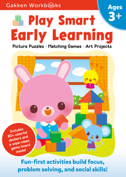 Paperback Play Smart Early Learning Age 3+: Preschool Activity Workbook with Stickers for Toddlers Ages 3, 4, 5: Learn Essential First Skills: Tracing, Coloring Book