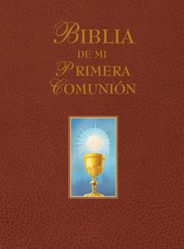 Hardcover Biblia de Mi Primera Comunion (Marron) [Spanish] Book