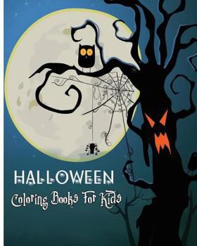 Paperback Halloween Coloring Books For Kids: 100 Pages Book