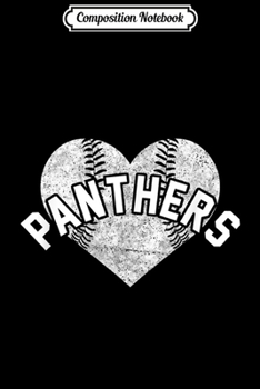 Paperback Composition Notebook: Panthers Baseball Softball High School Team Mascot Mom Journal/Notebook Blank Lined Ruled 6x9 100 Pages Book