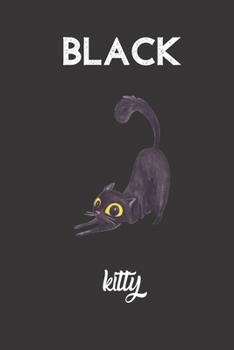 Paperback black kitty: small lined Watercolor Cat Notebook / Travel Journal to write in (6'' x 9'') 120 pages Book
