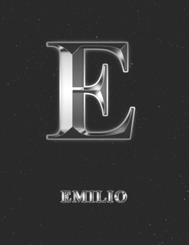 Paperback Emilio: 2 Year Weekly Planner with Note Pages (24 Months) - Silver Effect Personalized Custom Letter E Initial First Name - 20 Book