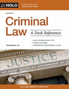 Paperback Criminal Law: A Desk Reference Book