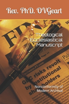 Paperback Theological Ecclesiastical Manuscript: Nonconformity of Modern Archival Book